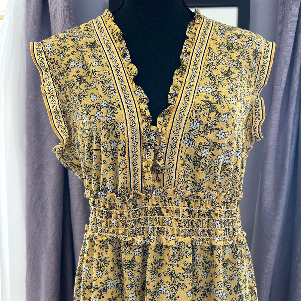 Max Studio Yellow Floral Maxi Dress - Picture 8 of 9